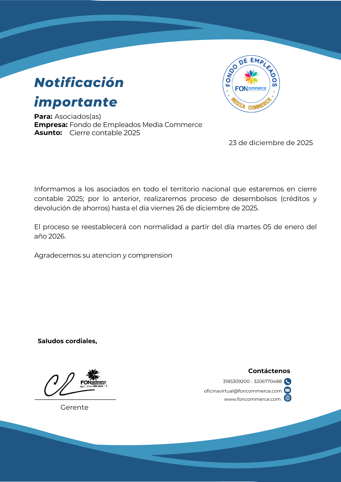 CIERRE CONTABLE 2025
