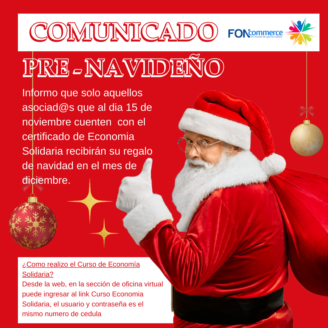 Comunicado Pre-Navidad